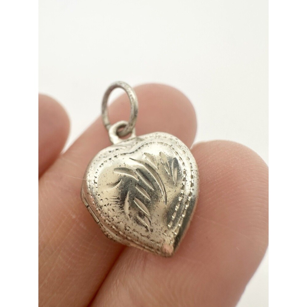 Vintage Puffy Heart Sterling Silver 925 Locket